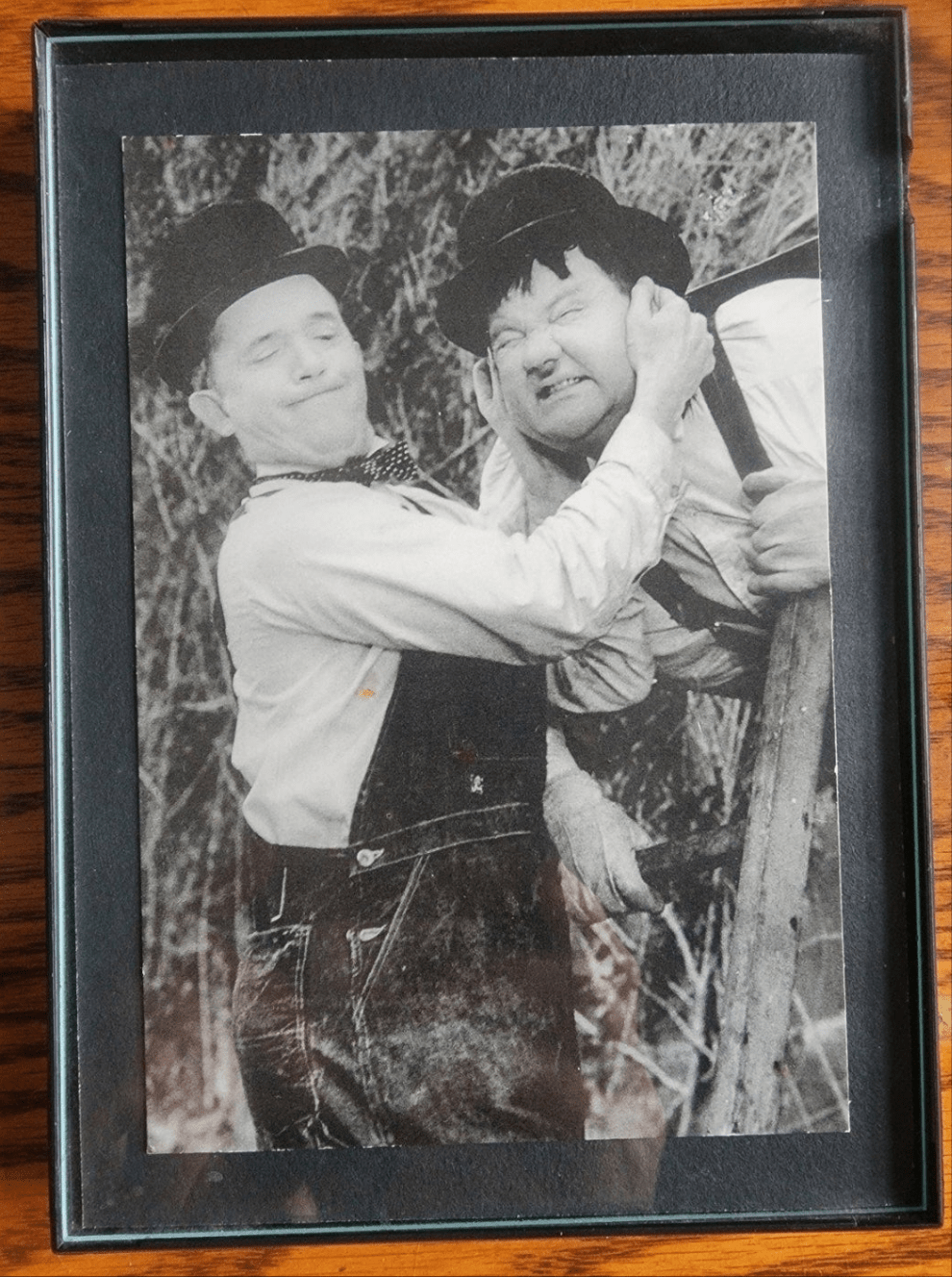 3 Stooges and Laural & Hardy 4x7 framed pictures - I Bought a Yard Sale