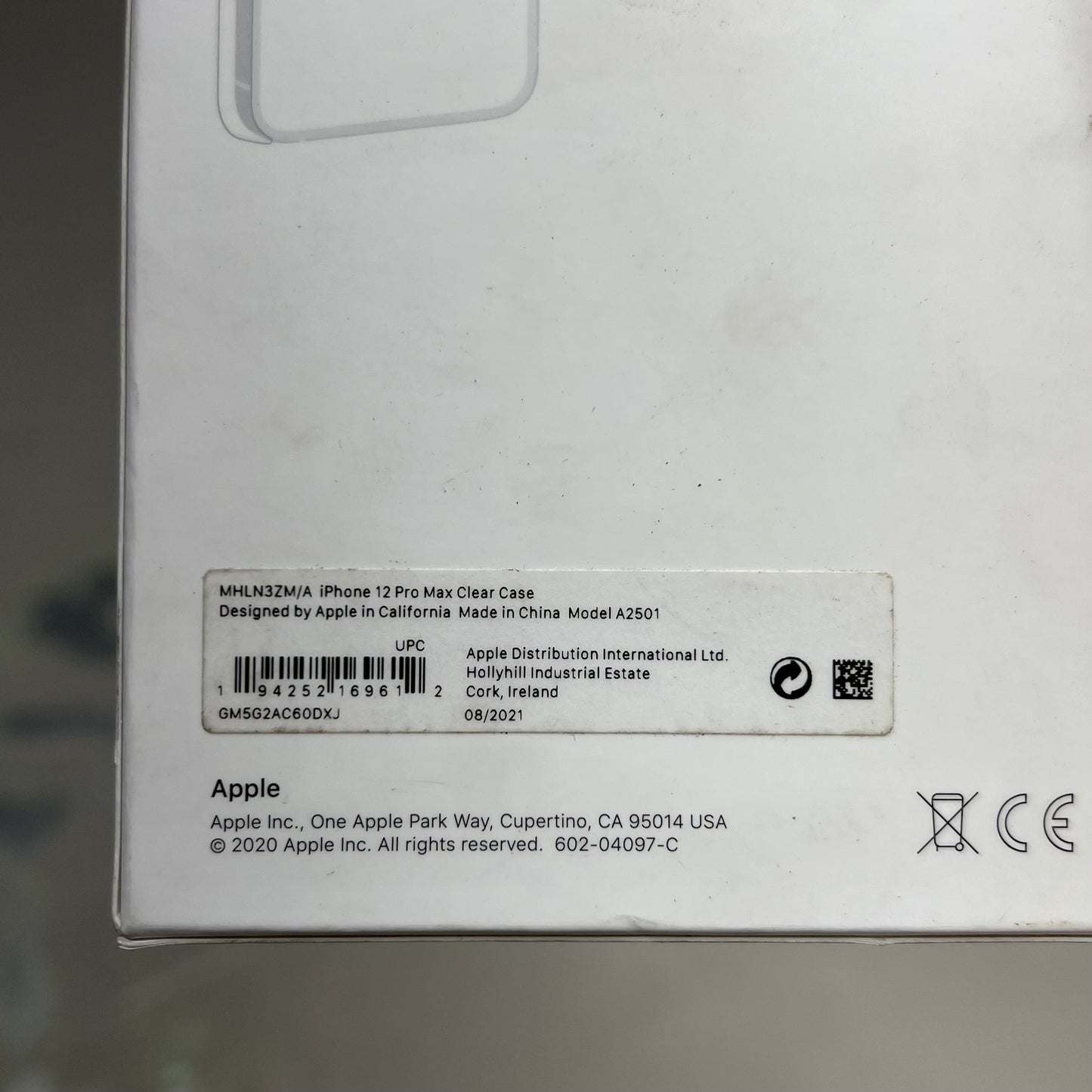 APPLE Polycarbonate IPhone 12 Pro Max MagSafe Case Clear MHLN3ZM/A (Return)