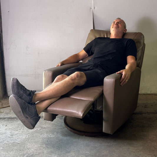 Modern Manual Recliner Chair Light Brown (New Other, Minor Damage)