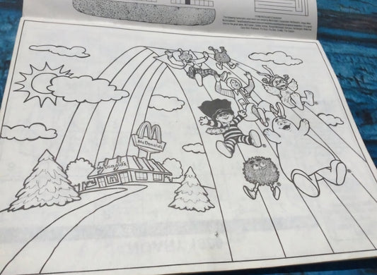 Ronald McDonald Calendar 1989 coloring book