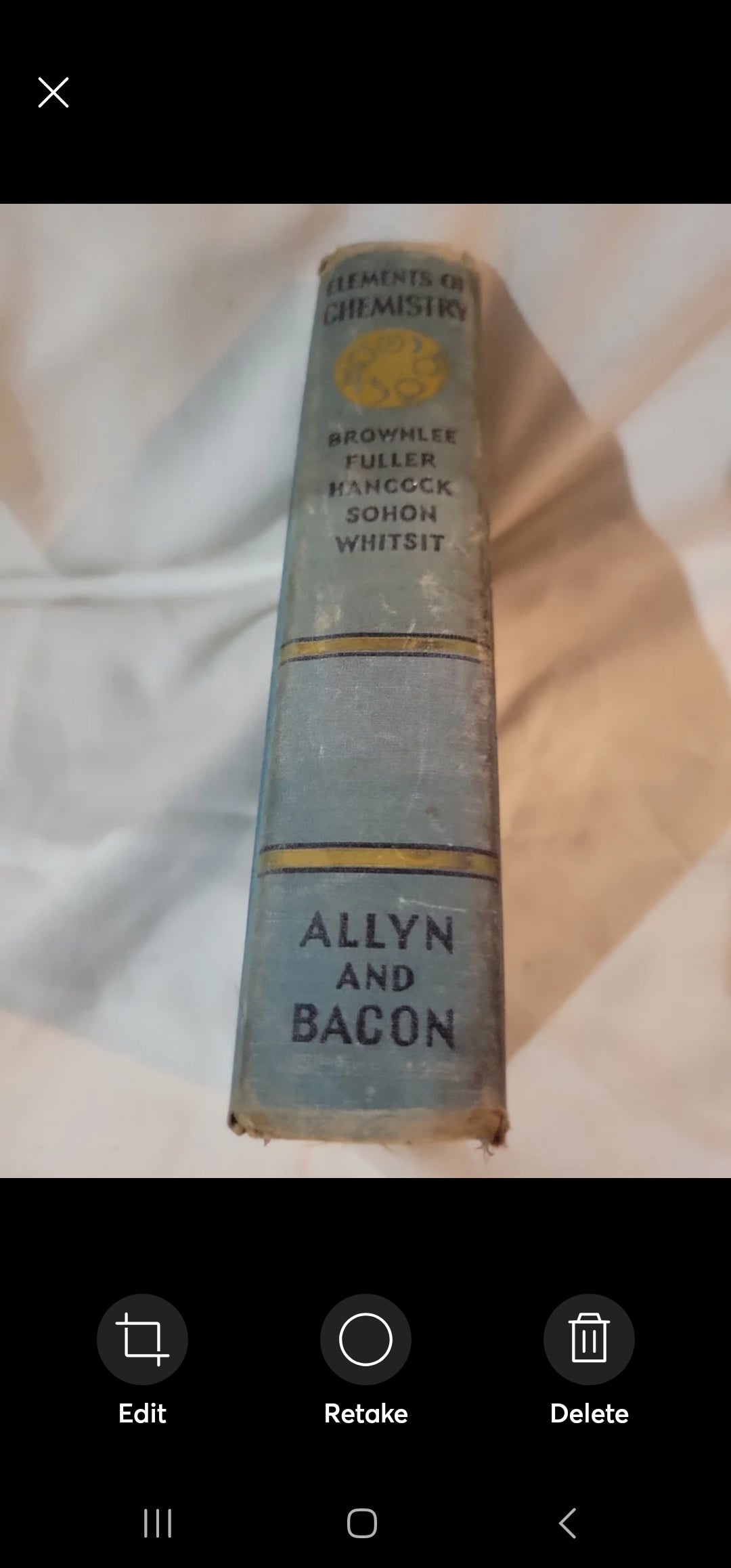 Elements of Chemistry 1944 Book by Allyn & Bacon