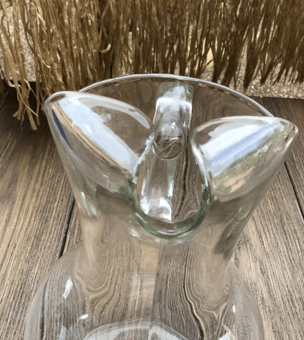 Beautiful Glass Clear Crystal Pitcher 10 3/4" - I Bought a Yard Sale