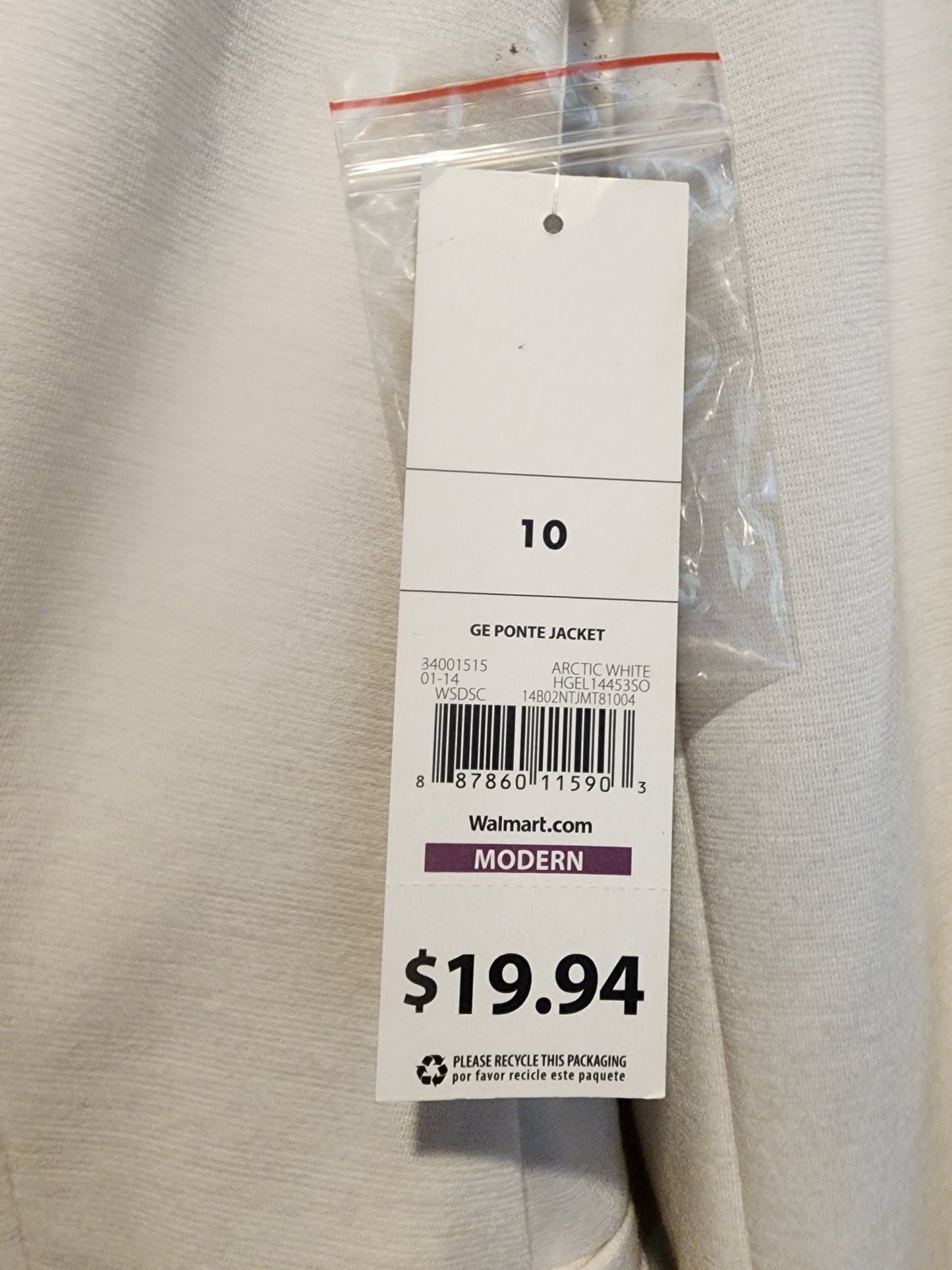 NEW George Women's Arctic White Ponte Blazer Jacket Size 10 NWT Business Casual - I Bought a Yard Sale