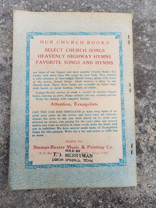 Glory Beams hymnal book 1968 softcover