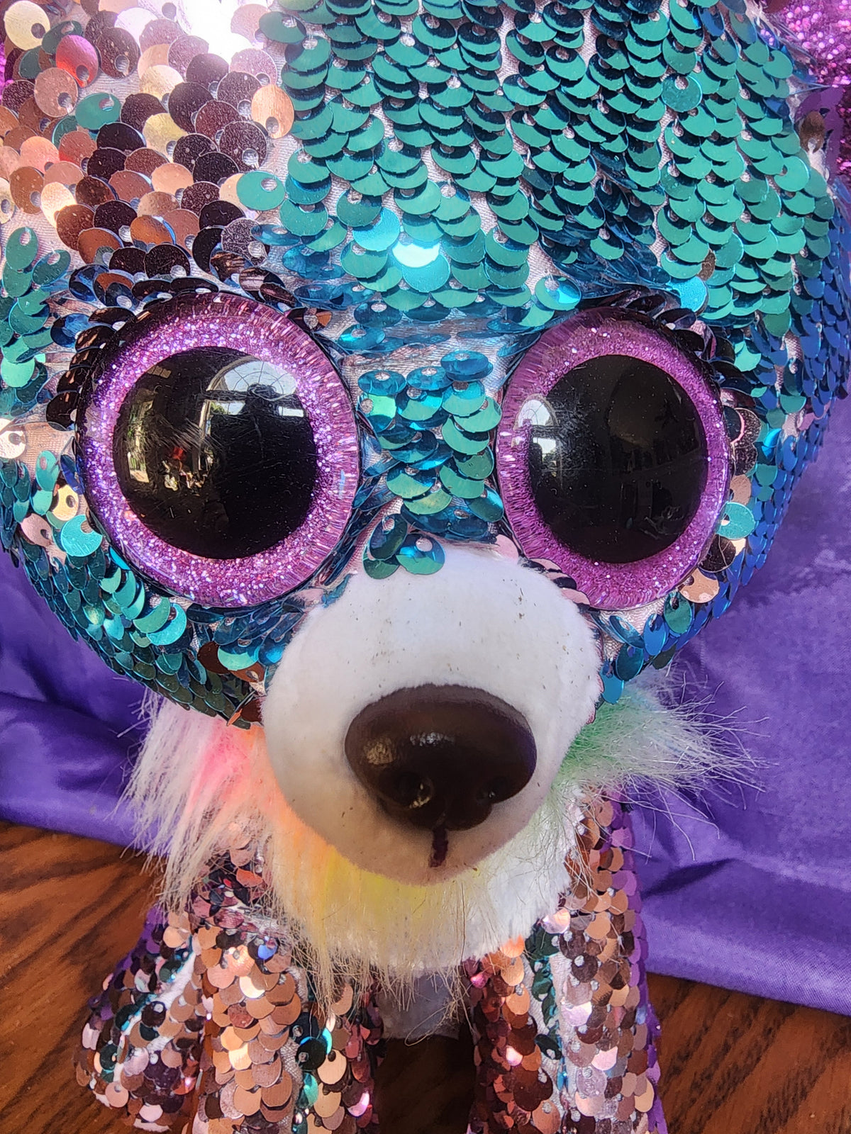Ty FLIPPABLES Yappy the Chihuahua Shiny Sequins Medium 10" Plush Beanie Boo