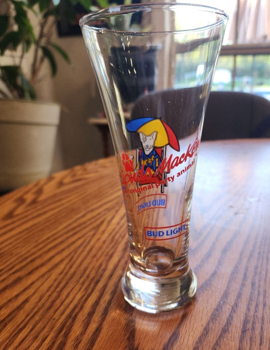 Vintage Beer Glass 1987 Budweiser Spuds McKenzie Party Animal Bud Light