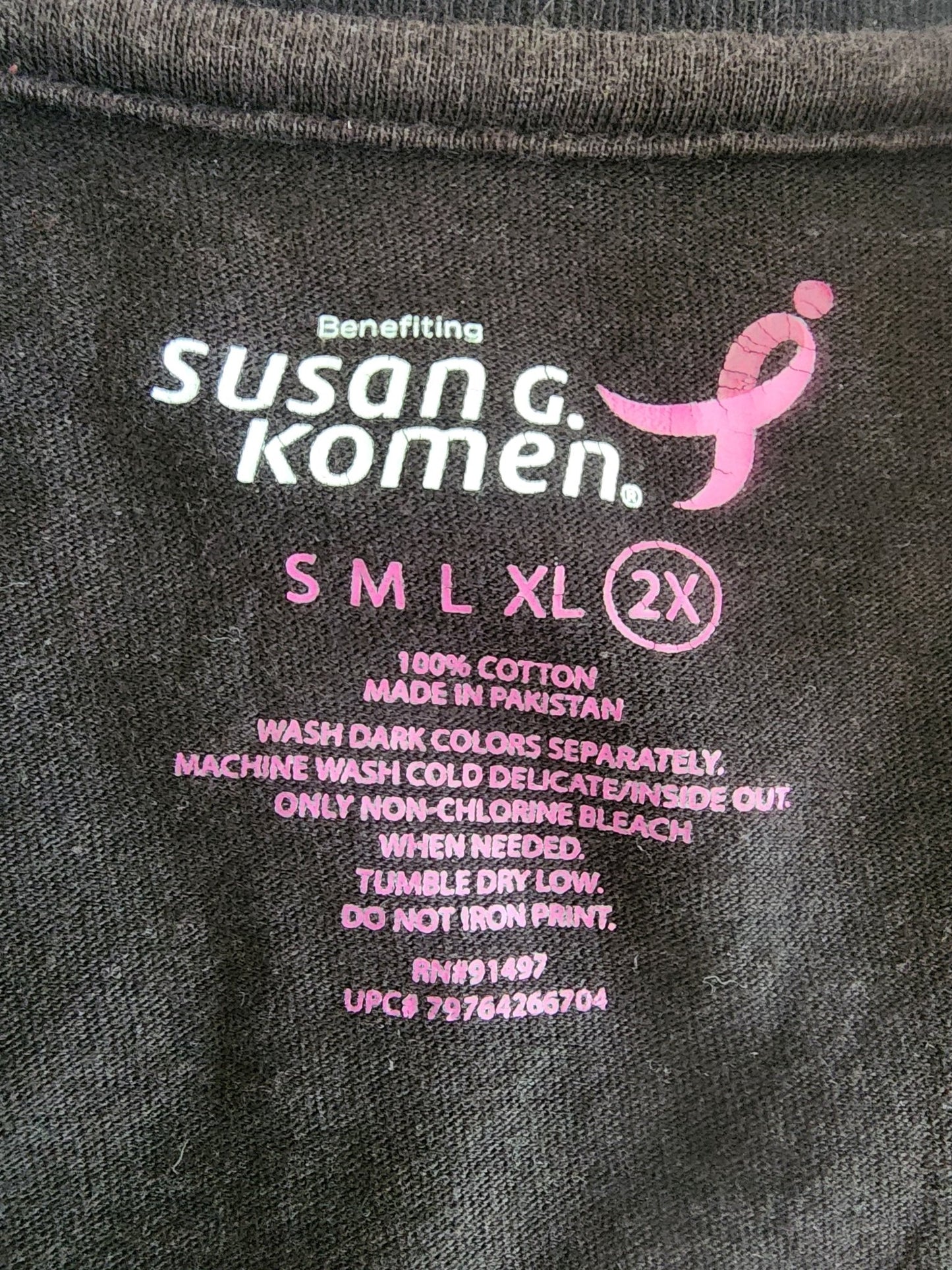 Susan G Komen Womens Jersey Style T Shirt Hope In Pink Breast Cancer 1X - I Bought a Yard Sale