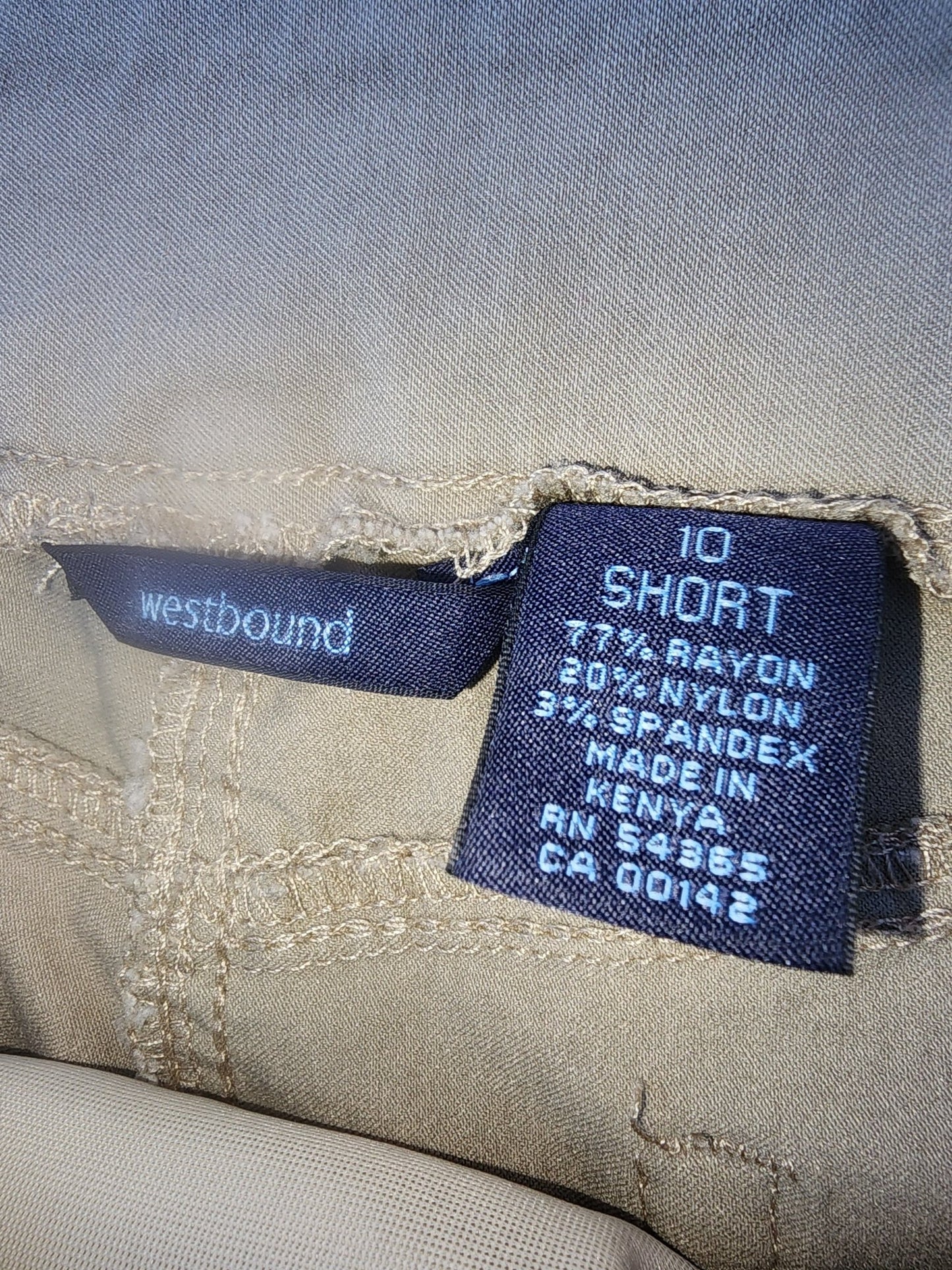Women's Tan Stretch Pants by Westbound 10 short - I Bought a Yard Sale