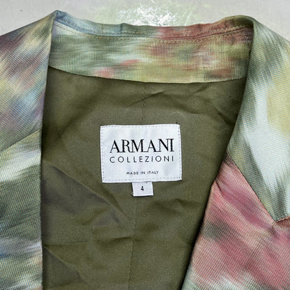 ARMANI COLLEZIONI Floral Print Blazer w/ Button Rose Women's Sz 4 (Pre-Owned)