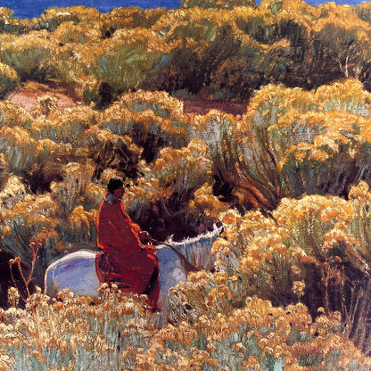 E. MARTIN HENNINGS  Printed Native Traveling Painting Foam Board 18"x17" (Like New)