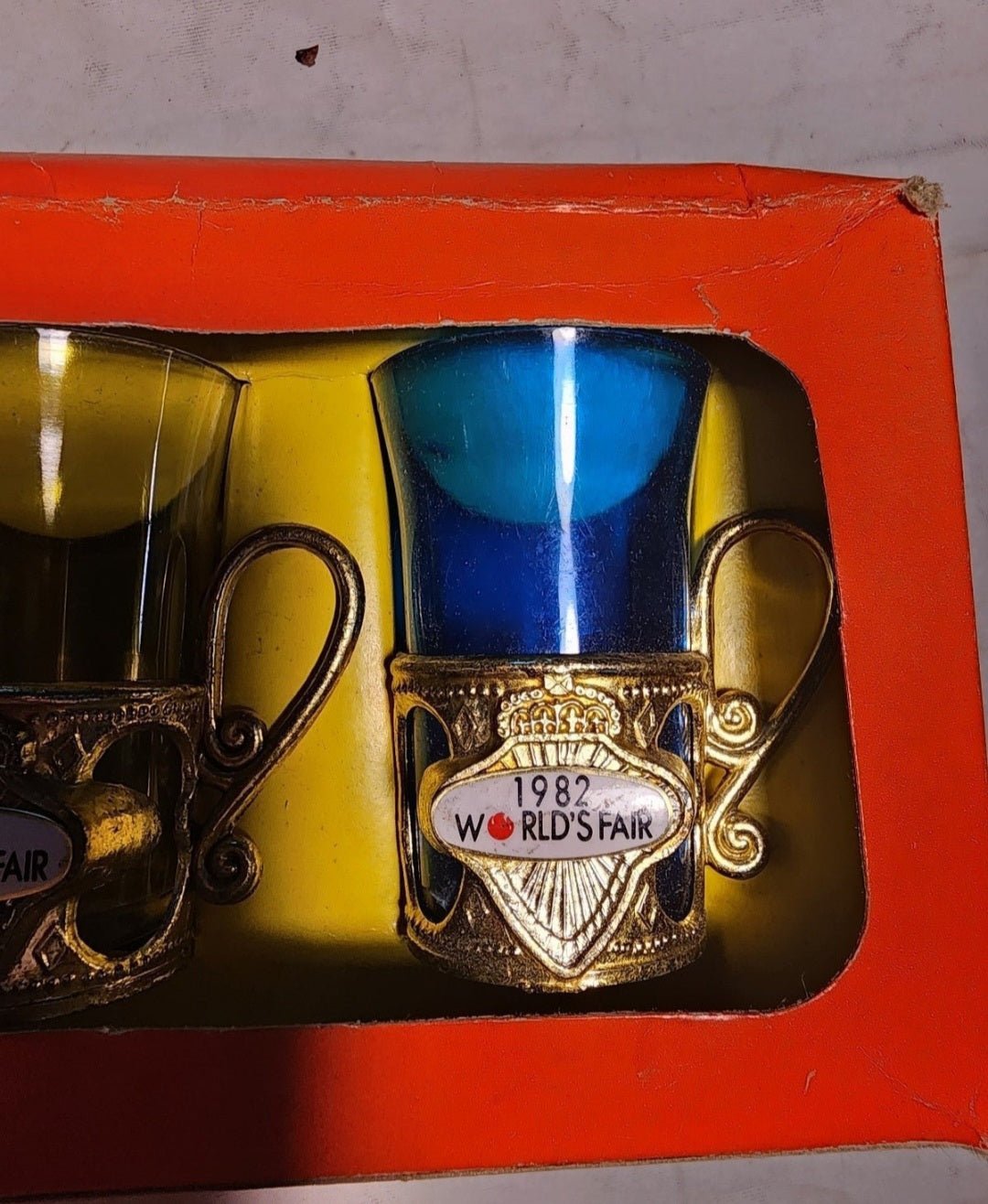 1982 World's Fair Plastic Shot Glasses from Knoxville Tennessee - I Bought a Yard Sale