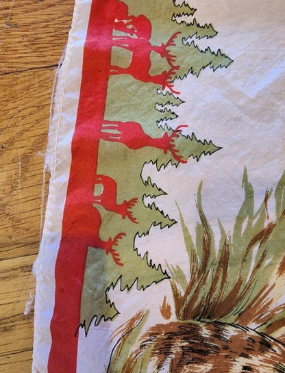 2 Deer Rayon Scarves Vintage Woodland Charm - I Bought a Yard Sale