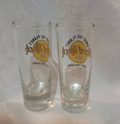 2 Hard Rock Tall Shot Glasses New Orleans - I Bought a Yard Sale