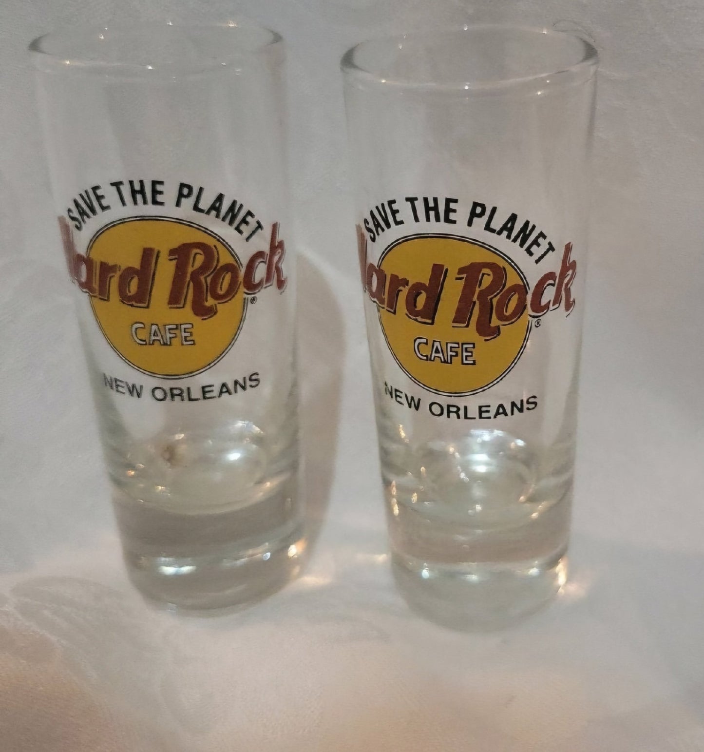 2 Hard Rock Tall Shot Glasses New Orleans - I Bought a Yard Sale
