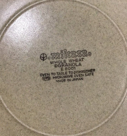 2 Mikasa whole Wheat “Granola” Vintage Stoneware Plates E8001 - I Bought a Yard Sale