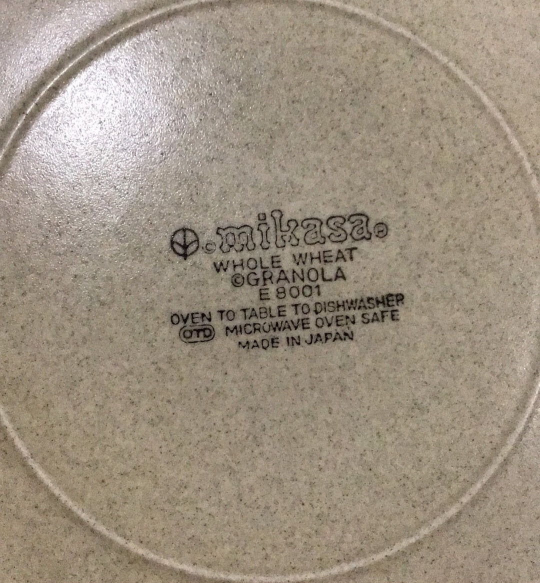 2 Mikasa whole Wheat “Granola” Vintage Stoneware Plates E8001 - I Bought a Yard Sale