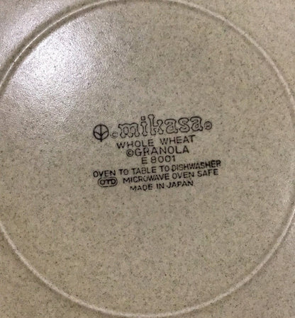 2 Mikasa whole Wheat “Granola” Vintage Stoneware Plates E8001 - I Bought a Yard Sale