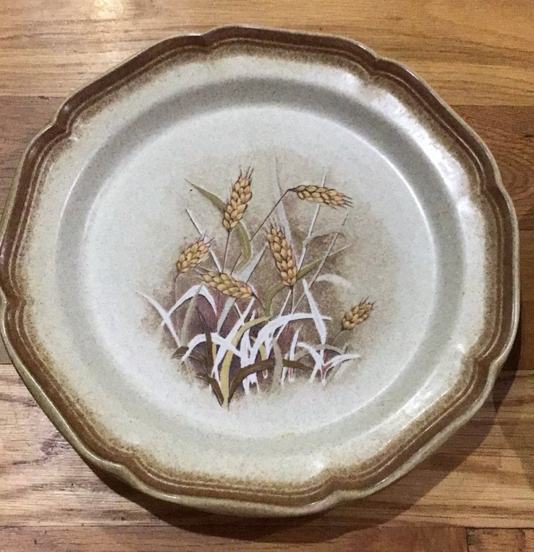 2 Mikasa whole Wheat “Granola” Vintage Stoneware Plates E8001 - I Bought a Yard Sale