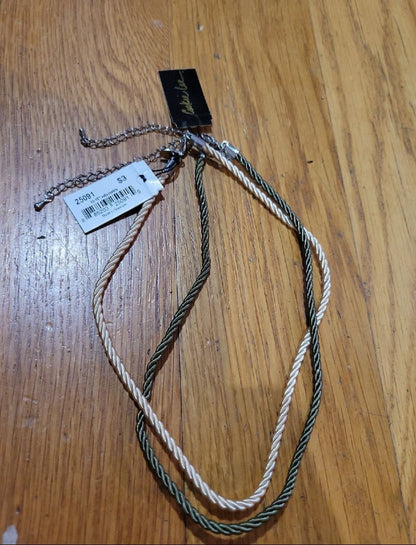 2 Necklace chokers Green and Tan - I Bought a Yard Sale