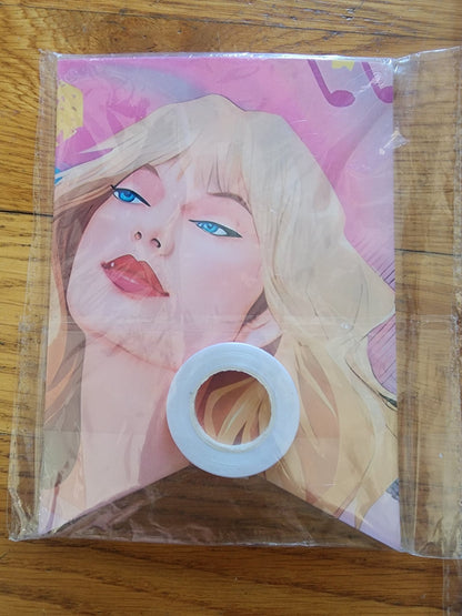 2 Taylor Swift plastic table cloths and a matching flag banner for party - I Bought a Yard Sale