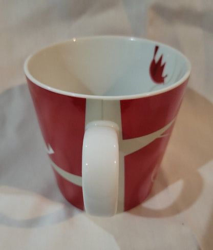 2011 Starbucks Red coffee mug. With Birds like new - I Bought a Yard Sale