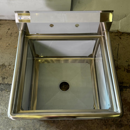 STEELTON Stainless Steel Sink 29"W x 30"L x 23"H Silver 522CS12424