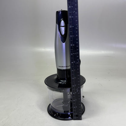 HAMILTON BEACH Electric Immersion Hand Blender With Handheld Blending Stick 2 Speed 225 Watts Grey & Black 59765G