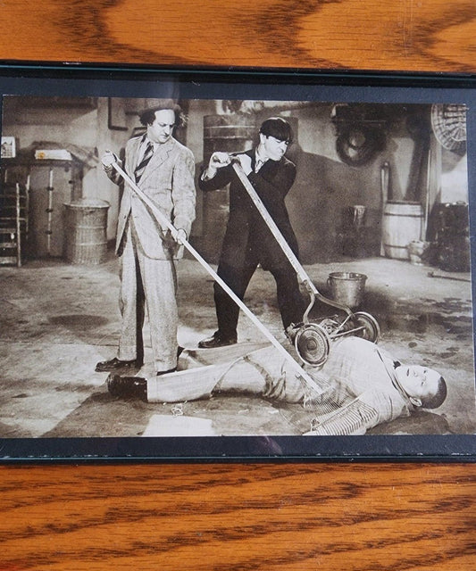 3 Stooges and Laural & Hardy 4x7 framed pictures - I Bought a Yard Sale