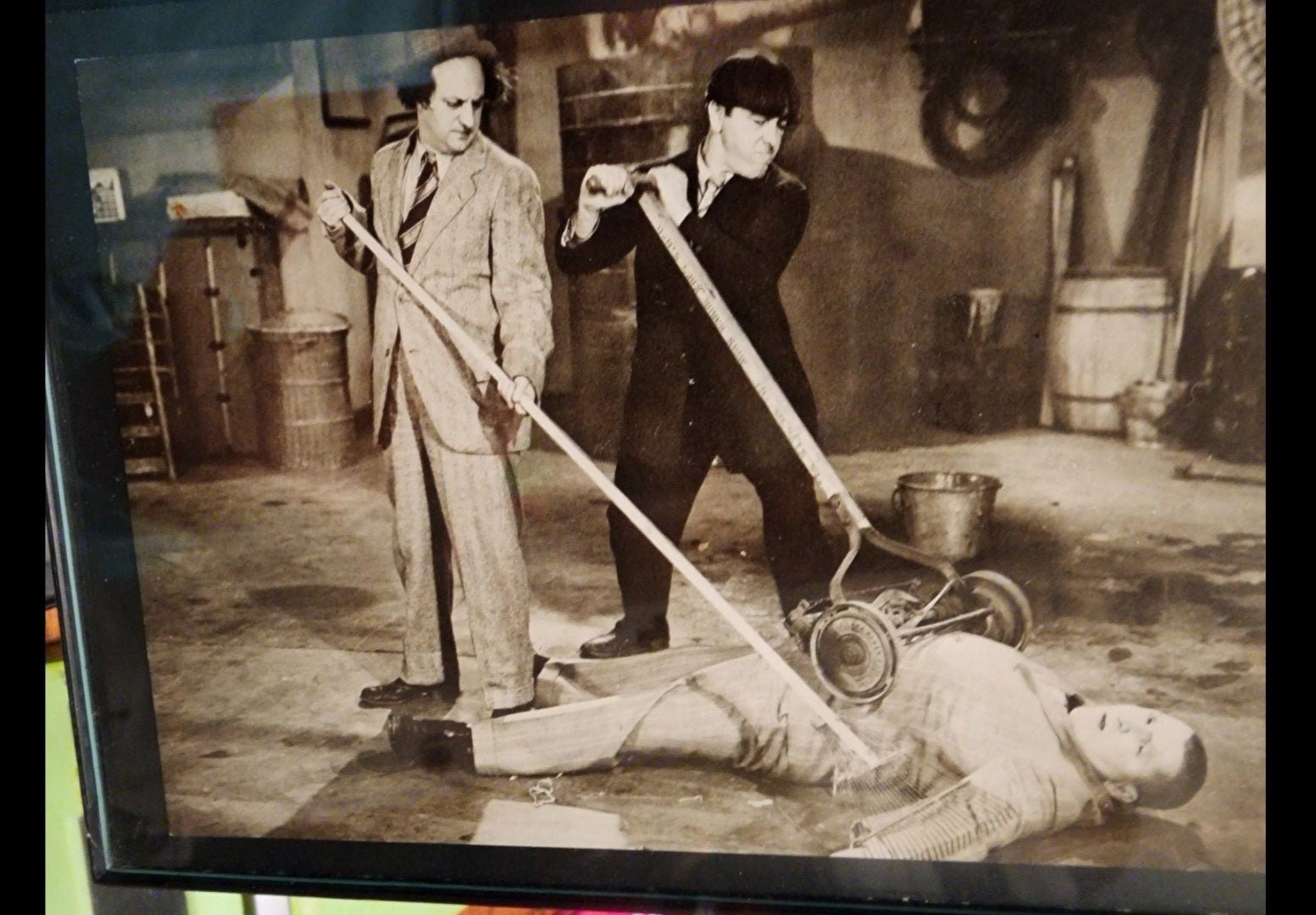3 Stooges and Laural & Hardy 4x7 framed pictures - I Bought a Yard Sale