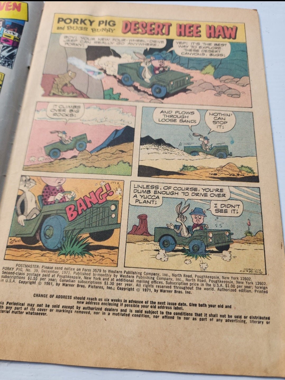 3 Whitman Comics Bugs Bunny Yosemite Sam & Porky Pig - I Bought a Yard Sale