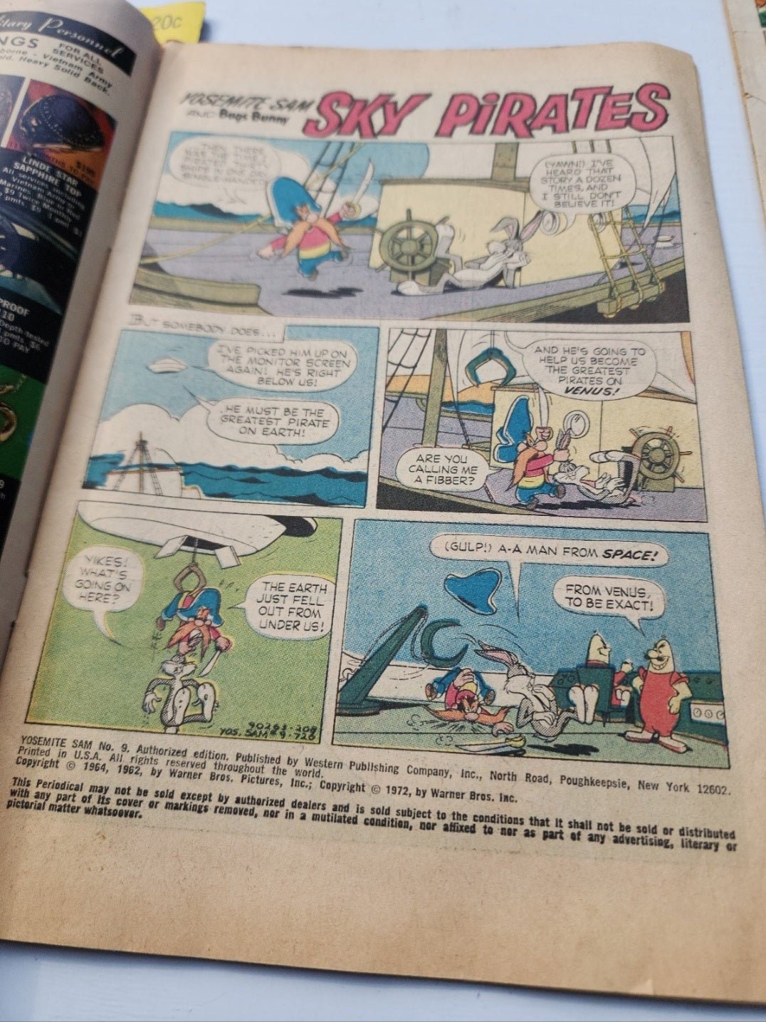 3 Whitman Comics Bugs Bunny Yosemite Sam & Porky Pig - I Bought a Yard Sale