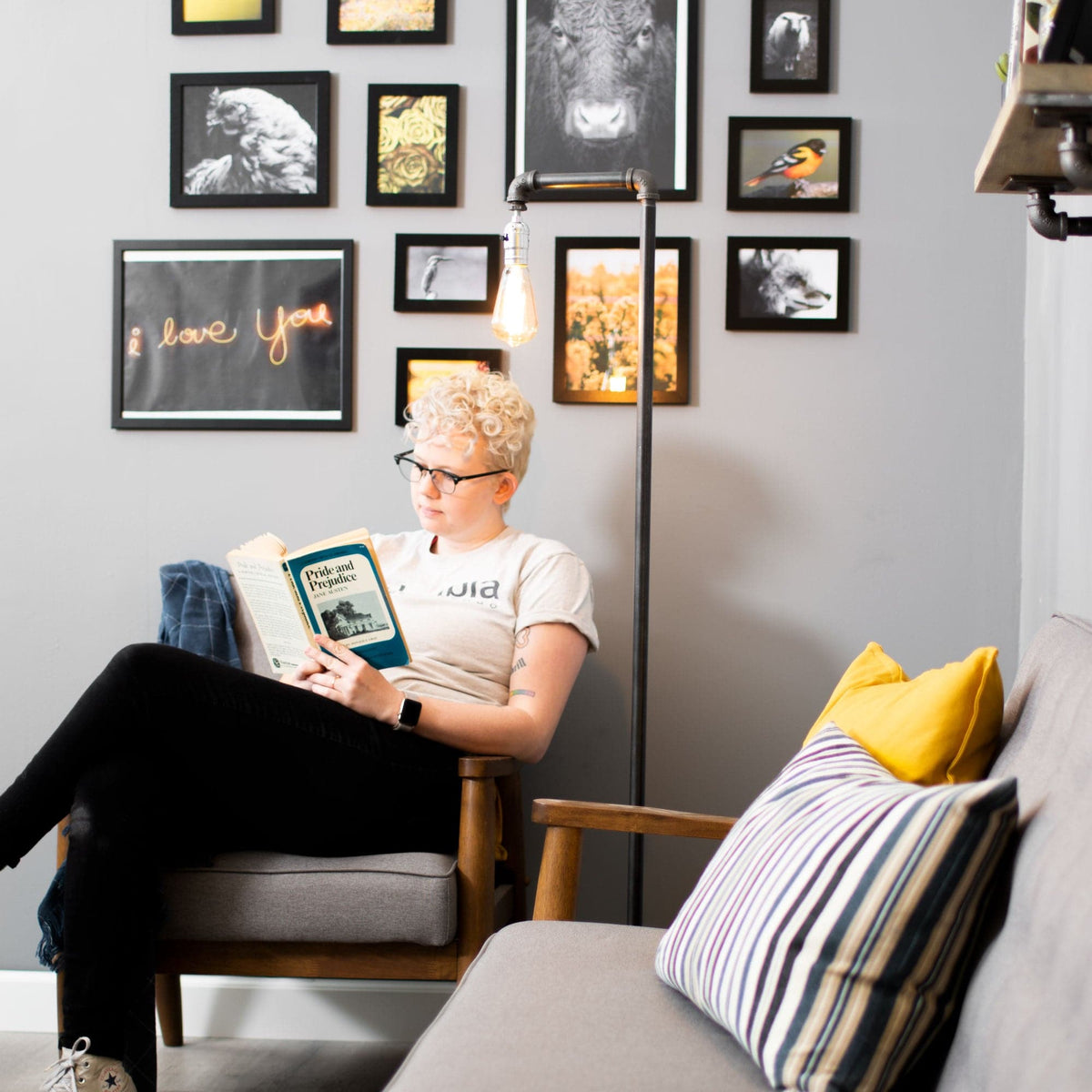 Reader Floor Lamp By PIPE DECOR