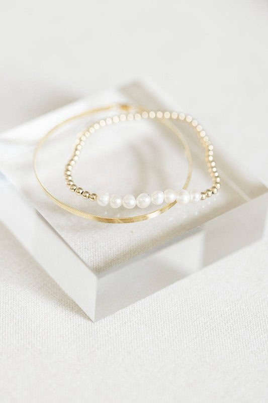 3mm fresh water pearl bar bracelet - I Bought a Yard Sale