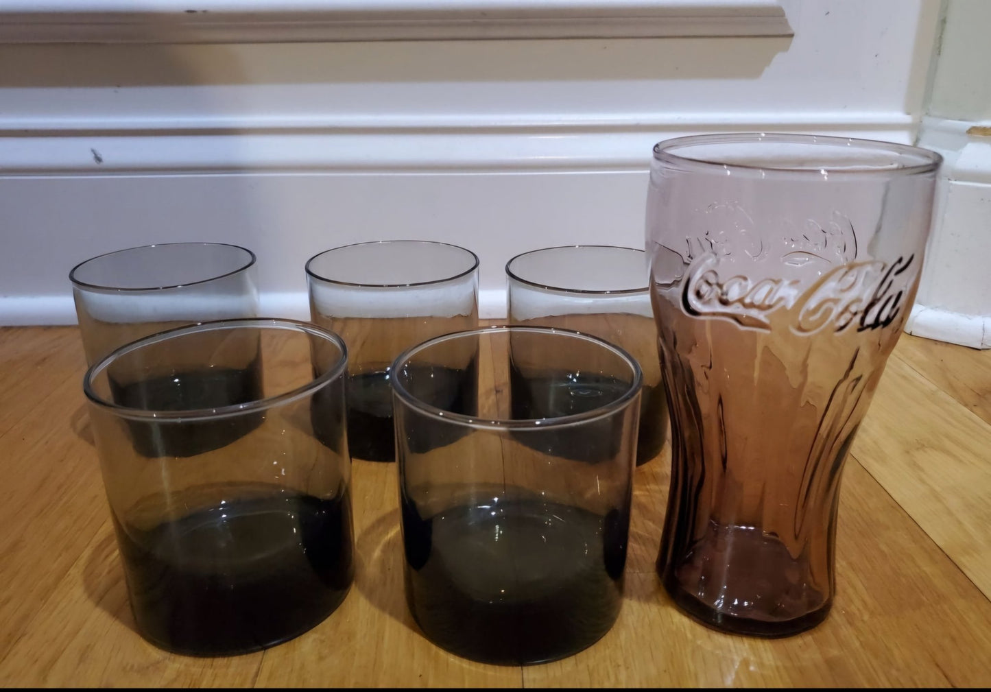 4 Smoky Short Cocktail Glasses - I Bought a Yard Sale