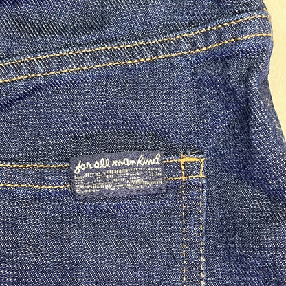 7 FOR ALL MANKIND Soft Denim Zip Up Jumper Womens Sz M Dark Blue AU7190865A WLSR