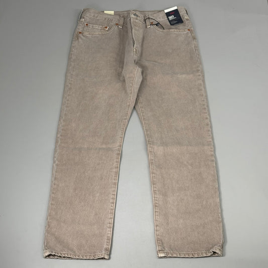 LEVIS 501 Original High Rise Straight Leg Jeans Women's Sz 32x30 Tan 125010525