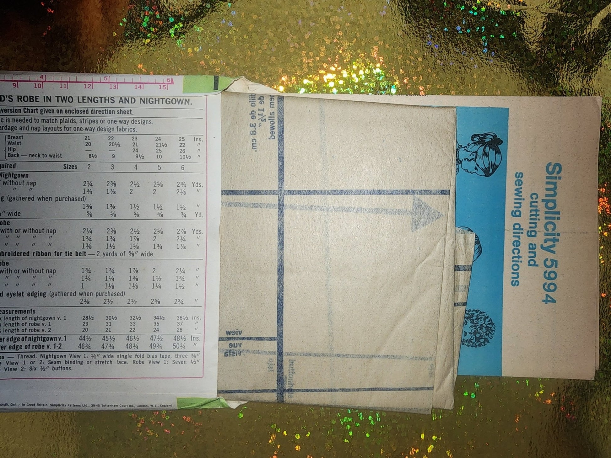 5994 Vintage Simplicity Sewing Pattern Toddler's Robe Nightgown size 2 - I Bought a Yard Sale