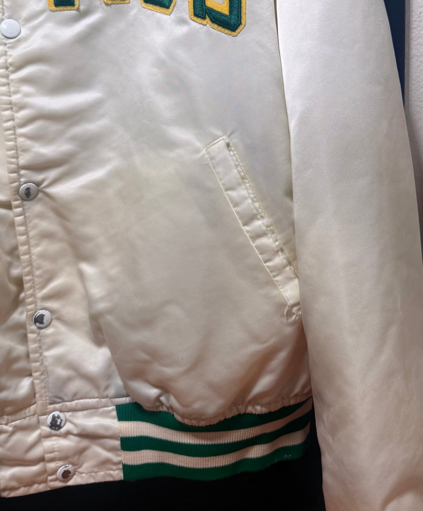 Rare Vintage White Satin Celtics Starter Jacket