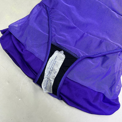 KIYONA Crossover Strap Ruched Built In Bra 1 Piece Swimsuit Women's Sz 0 Purple