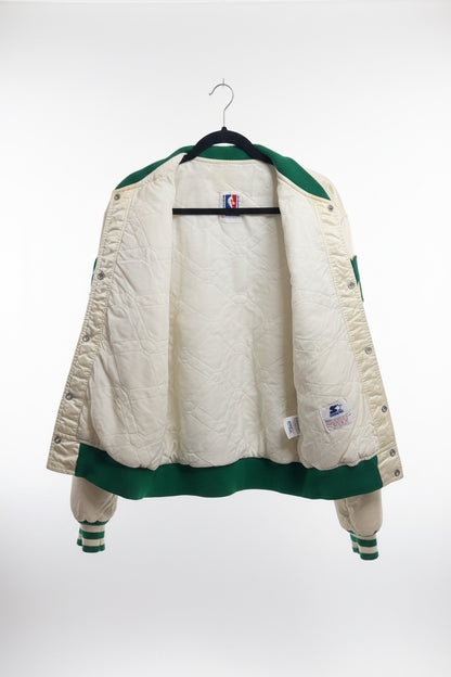 Rare Vintage White Satin Celtics Starter Jacket