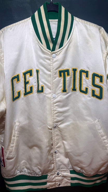 Rare Vintage White Satin Celtics Starter Jacket