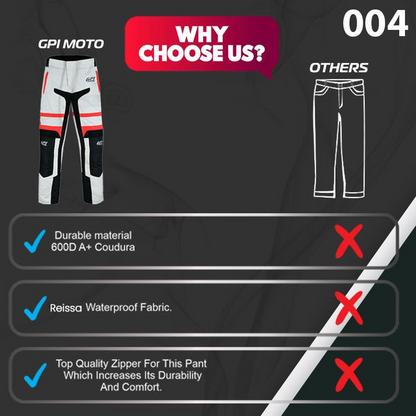 High Premium Quality Adjustable/Black/Red Multi-Color Motorcycle Pants – Beach