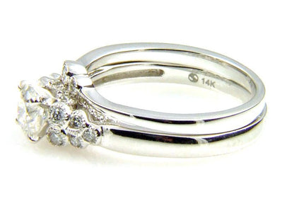 .90ct Antique Style Engagement Ring Set 14KT White Gold - I Bought a Yard Sale