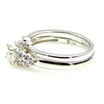 .90ct Antique Style Engagement Ring Set 14KT White Gold - I Bought a Yard Sale