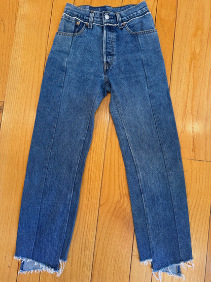 Vetements reconstructed denim pants Levi’s jeans denma size extra small womens