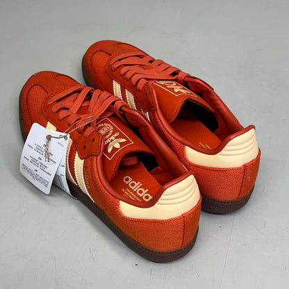 ZA@ ADIDAS Samba OG Soccer Inspired Sneaker Men's Sz 7 Collegiate Orange ID1453