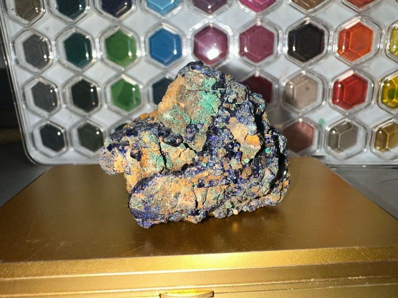 99.6g Azurite and Malachite Cluster Mineral Specimen - I Bought a Yard Sale