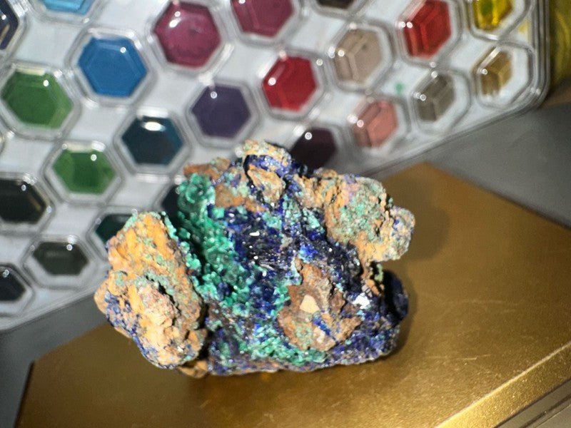 99.6g Azurite and Malachite Cluster Mineral Specimen - I Bought a Yard Sale