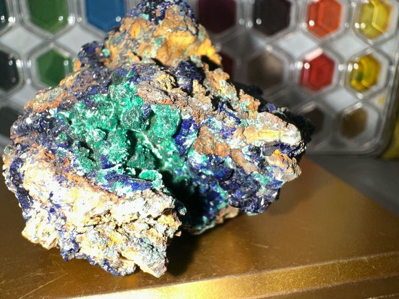 99.6g Azurite and Malachite Cluster Mineral Specimen - I Bought a Yard Sale