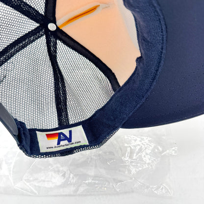 Aviator Nation Aspen Palm Tree Festival Trucker Hat - Navy / Gold